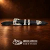 Sterling Silver Multi-Stone Mammoth tooth Inlay 4pc. Ranger Belt Buckle Set