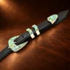 Sterling Silver Sonoran Gold Turquoise Inlay 4pc. Ranger Belt Buckle Set — detail view 3