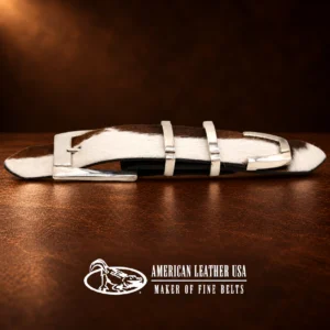 Kalifano 30mm Sterling Silver Ranger Design 4pc. Belt Buckle Set