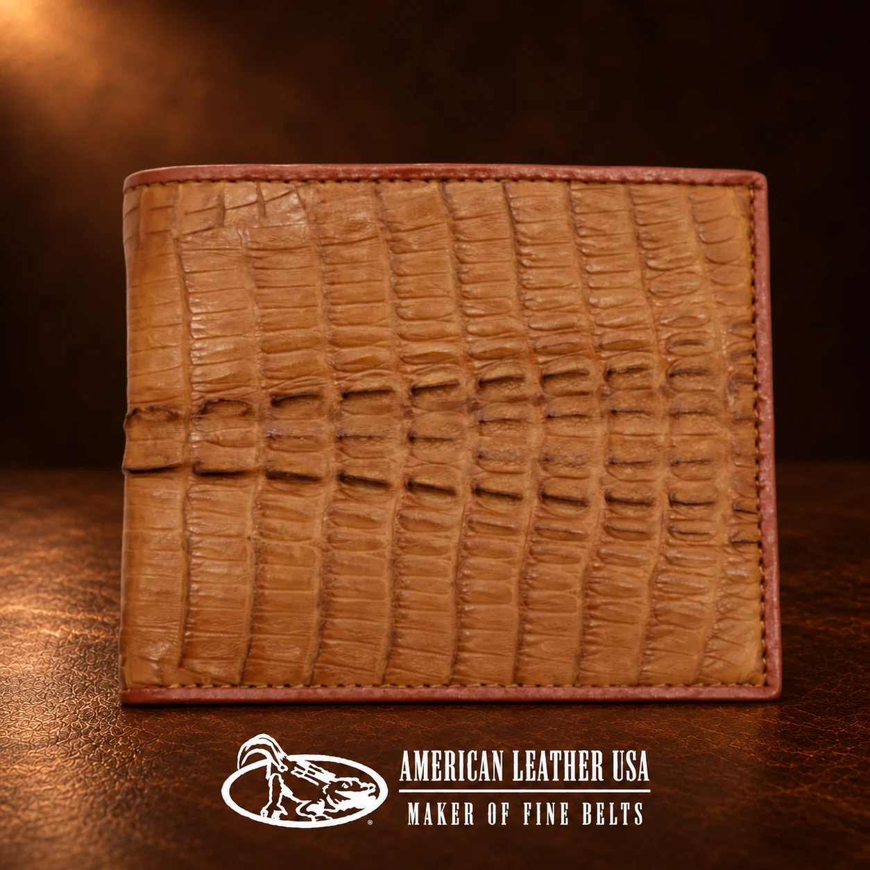 Hornback Alligator Bi-fold Wallet