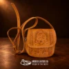 Handtooled Leather Handbag - Brown