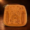 Handtooled Leather Handbag - Brown — detail view 2