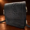 Handtooled Leather Handbag - Black — detail view 2