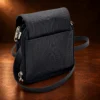 Handtooled Leather Handbag - Black — detail view 3
