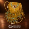 Beaded Fringe Leather Bag