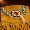 Beaded Fringe Leather Bag — detail view 2