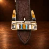 TOSF Zuni Sterling Silver Multi Stone Inlay 4pc. Ranger Design Belt Buckle Set — detail view 3