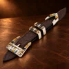 TOSF Zuni Sterling Silver Multi Stone Inlay 4pc. Ranger Design Belt Buckle Set — detail view 4