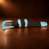 GL Miller Castle Dome Turquoise Ranger Design 4pc. Belt Buckle Set — detail view 3