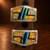 GL Sterling Silver & Multi Stone Ranger Design 4pc. Belt Buckle Set — detail view 3