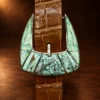 GL Sterling Silver & Opal Ranger Design 4pc. Belt Buckle Set — detail view 2