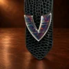 Tèmè Sterling Silver & Opal Ranger Design 4pc. Belt Buckle Set — detail view 4