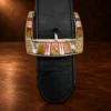 Sterling Silver & Multi Stone Ranger Design 3pc. Belt Buckle Set — detail view 2
