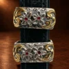 VOGT Sterling Silver & 14K YG 4pc. Ranger Design Belt Buckle Set w/ Rubies — detail view 3