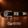 VOGT 'Johnny Bones' 4pc. Sterling Silver & Gold Ranger Buckle Set