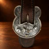 VOGT 'Johnny Bones' 4pc. Sterling Silver & Gold Ranger Buckle Set — detail view 2