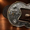 VOGT 'Johnny Bones' 4pc. Sterling Silver & Gold Ranger Buckle Set — detail view 3