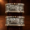 VOGT 'Johnny Bones' 4pc. Sterling Silver & Gold Ranger Buckle Set — detail view 4