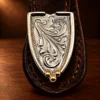 VOGT 'Johnny Bones' 4pc. Sterling Silver & Gold Ranger Buckle Set — detail view 5