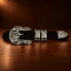 VOGT 'Johnny Bones' 4pc. Sterling Silver & Gold Ranger Buckle Set — detail view 6