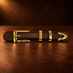 Alexander Kalifano 'The Executive' 4pc. Sterling Silver (Gold Plated) Ranger Buckle Set — detail view 5