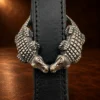 Alexander Kalifano Sterling Silver Kissing Alligators 3pc. Ranger Buckle Set — detail view 2
