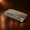 Herbert Begaye Sterling Silver & 14K Gold Belt Buckle — detail view 3