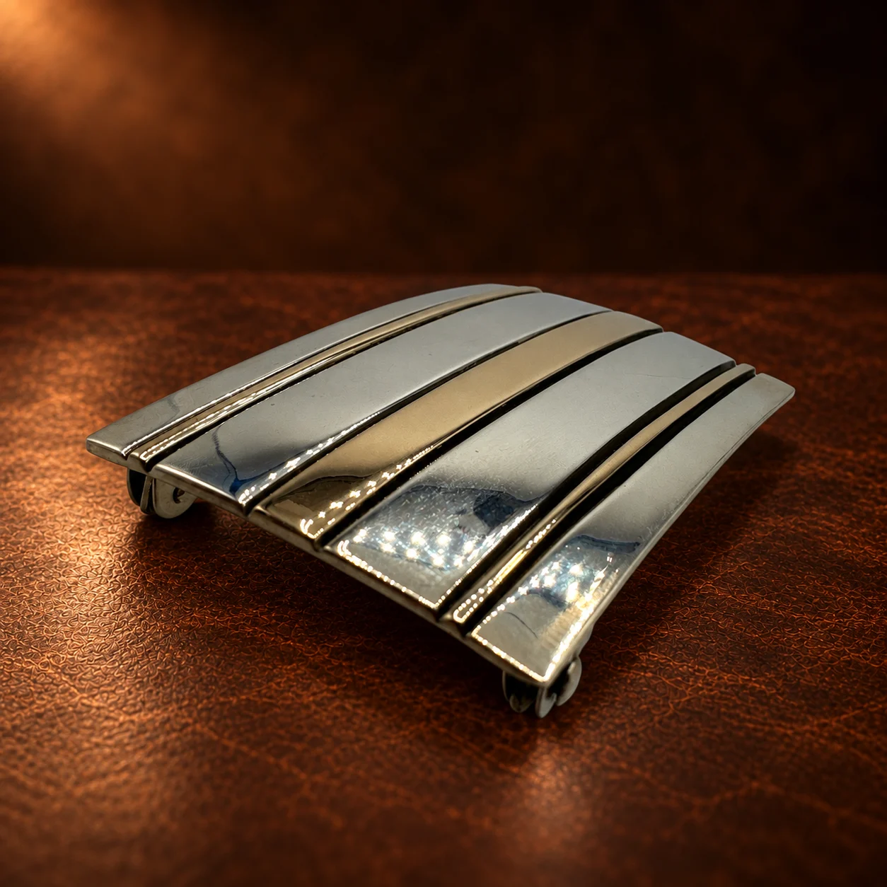 Herbert Begaye Sterling Silver & 14K Gold Belt Buckle — detail view 2