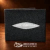 Authentic Stingray Skin White Pearl Eye Bi-Fold Wallet
