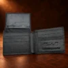 Authentic Stingray Skin White Pearl Eye Bi-Fold Wallet — detail view 4