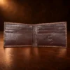 Authentic Ostrich Leg Skin Bi-Fold Wallet — detail view 2