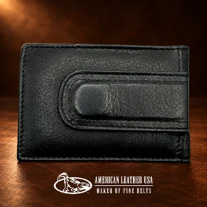 Leather Card Holder with Money Clip