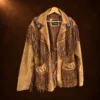 Men's Beaded & Fringe Suede Leather Jacket — detail view 2