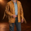 Men's Beaded & Fringe Leather Jacket — detail view 2