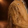 Men's Beaded & Fringe Leather Jacket — detail view 4
