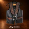 Women's Carved Leather Vest