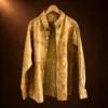 Men's Cowhide Leather Overshirt — detail view 2