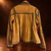 Men's Deerhide Suede Leather Jacket — detail view 3