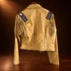 Women's Fringed & Beaded Leather Short Jacket — detail view 2