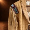 Women's Fringed & Beaded Leather Short Jacket — detail view 4