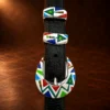 TSF Sterling Silver & Multi Stone Inlay Ranger Design Belt Buckle Set — detail view 3